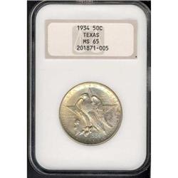 1934 Texas 50C NGC MS65