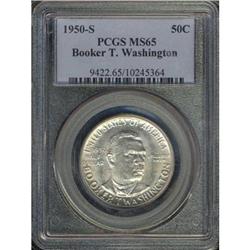 1950-S BT Washington 50C PCGS MS65