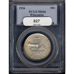 1936 Wisconsin 50C PCGS MS66