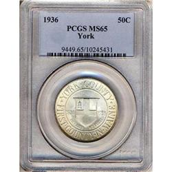 1936 York 50C PCGS MS65