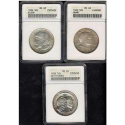 Lot of Three Commemorative Half Dollars