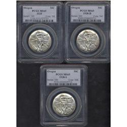 1938 Oregon PDS Set PCGS MS65 Lot of 3