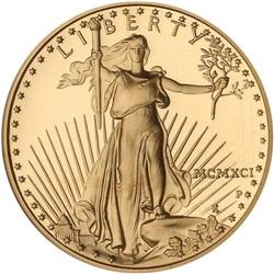 1991. Gold Eagle $25 NGC PF70 Ultra Cam