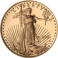 2001. Gold Eagle $25 NGC PF70 Ultra Cam