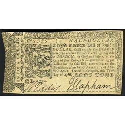 Maryland. Half Dollar Colonial currency