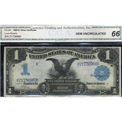 F-226. 1899. $1 Silver Certificate. CGA Gem Uncirculate