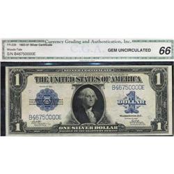 F-239. 1923. $1 Silver Certificate. CGA Gem Uncirculate