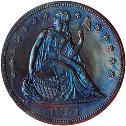 1851 Pattern Silver $1. J-132 NGC PF65 BR