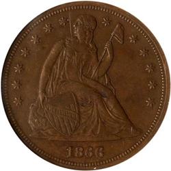 1866 Pattern $1. J-541 NGC PF61 BR