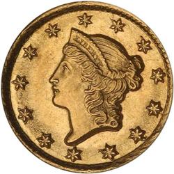 1849-D $1 Gold Liberty NGC MS63