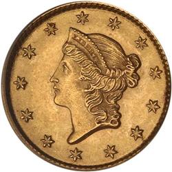 1854 $1 Gold Liberty, Type 1, PCGS MS64