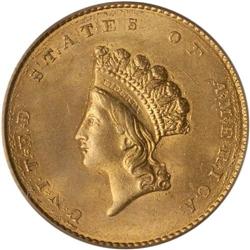 1854 $1 Gold Indian Type 2 PCGS MS65