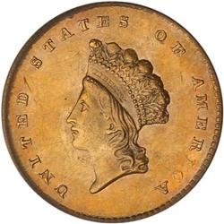 1854 $1 Gold Indian Type 2 PCGS MS63