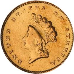 1855-D $1 Gold Indian ANACS VF20