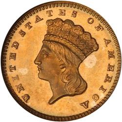 1872 $1 Gold Indian NGC MS69