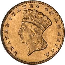 1874 $1 Gold Indian PCGS MS64