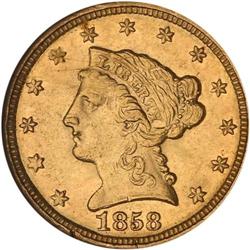 1858-C $2.50 Liberty NGC MS61