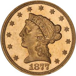 1877 $2.50 Liberty PCGS Proof 64 DCAM Mint Error