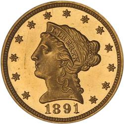 1891 $2.50 Liberty PCGS PF63 DCAM