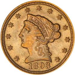 1893 $2.50 Liberty PCGS MS64