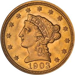 1903 $2.50 Liberty PCGS MS66