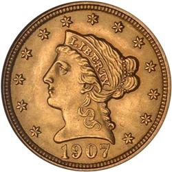1907 $2.50 Liberty NGC MS66