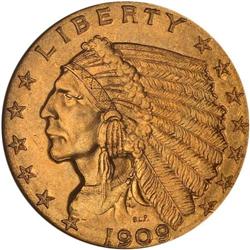 1909 $2.50 Indian PCGS MS65