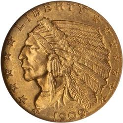 1909 $2.50 Indian NGC MS64