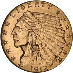 1912 $2.50 Indian NGC MS61