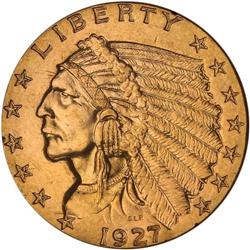 1927 $2.50 Indian PCGS MS63