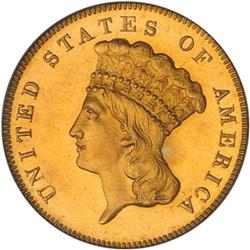 1860 $3 Gold PCGS Proof 65