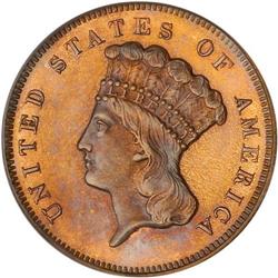 1869 $3 Gold PCGS Proof 61