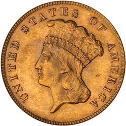 1878 $3 Gold PCGS MS62