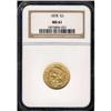 Image 3 : 1878 $3 Gold NGC MS61