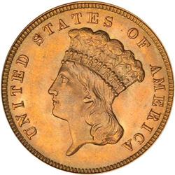 1888 $3 Gold NGC MS63