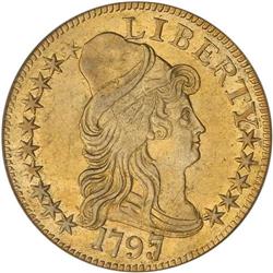 1797/5 $5 Bust. Lg Eagle PCGS AU55