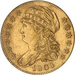 1808 $5 Bust PCGS AU58 Breen 4-B