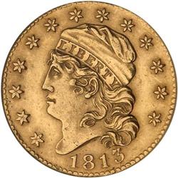 1813 $5 Capped Head NCS About Unc