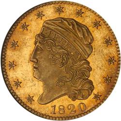 1820 $5 Capped Head. Sq Base 2 NGC MS65