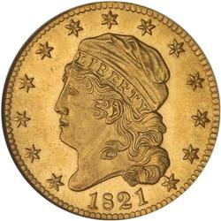 1821 $5 Capped Head NGC MS62