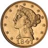 Image 1 : 1847 $5 Liberty NGC MS62