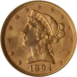 1894 $5 Liberty NGC MS65