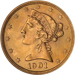 1901/00-S $5 Liberty NGC MS64