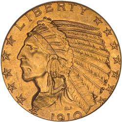 1910 $5 Indian PCGS MS65