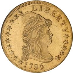 1795 $10 Bust. 13 Leaves, Taraszka-4, NGC MS63