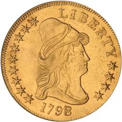 1798/7 $10 9 Stars Left 4 Right NCS AU Dtls Obv Repair