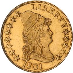 1801 $10 Bust ANACS AU55 Details Tooled