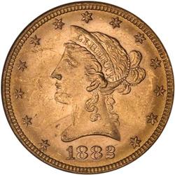 1882 $10 Liberty NGC MS63