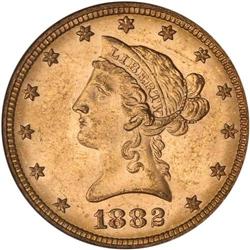 1882 $10 Liberty NGC MS63