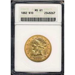 1882 $10 Liberty ANACS MS61